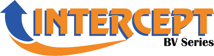 Intercept BV Series Logo in orange blue and black