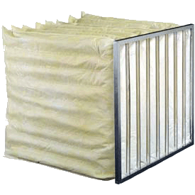 Industrial air filtration bag filter with metal frame
