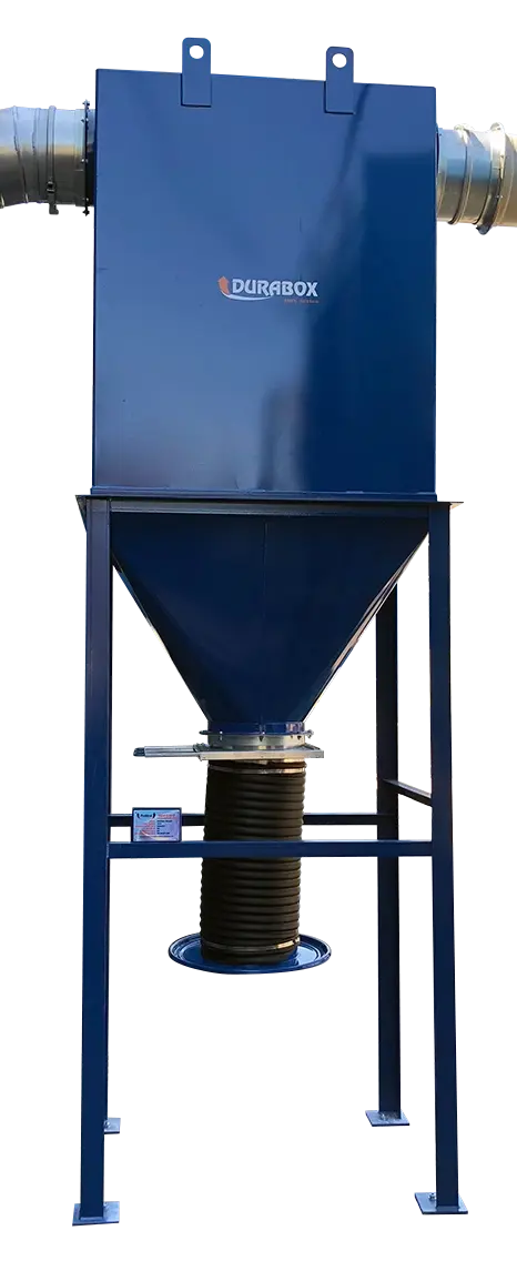 Drop out box – Dura-Box DBX Series Dura-Box DBX Series drop out box from ProVent designed for inline large particulate removal with heavy-duty welded construction, tapered hopper, and simple integration into dust collection systems.