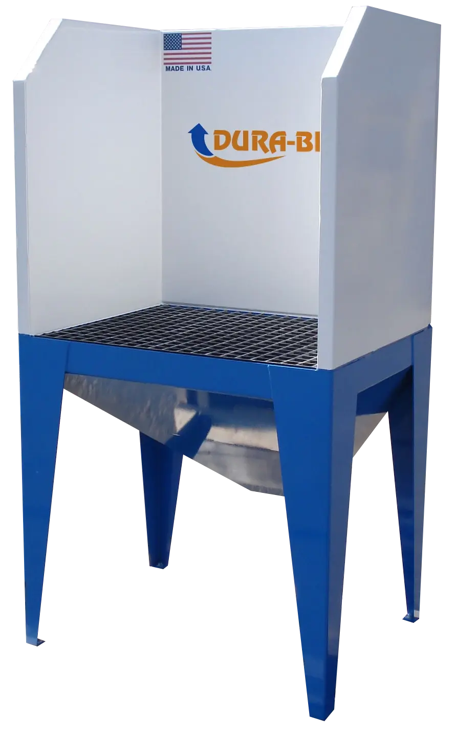 Ventilated work bench – DuraBench Series DuraBench ventilated work bench from ProVent designed for source capture dust collection with enclosed side panels, grated work deck, and durable steel construction for hand-held shop operations.