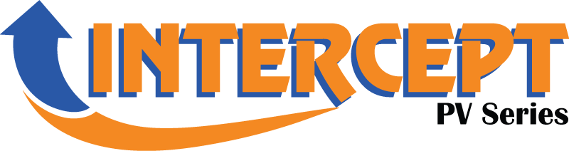 Intercept PV Series Logo in orange blue and black